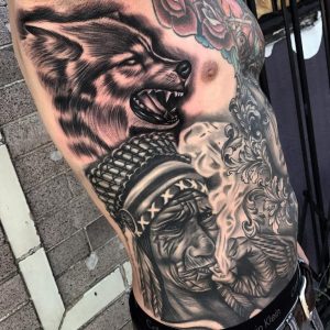 Tribal Torso Body Art