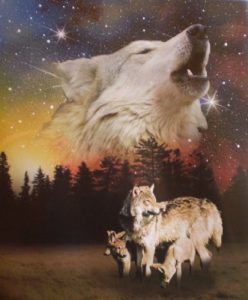 Wolf Family Super Soft Polar Fleece Throw Blanket: gifts for wolf lovers